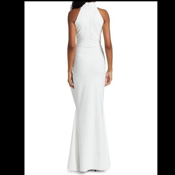 NWT Chiara Boni La Petite Robe Gudrum Halter Ruffle Gown Size 2 $995 - Picture 4 of 10